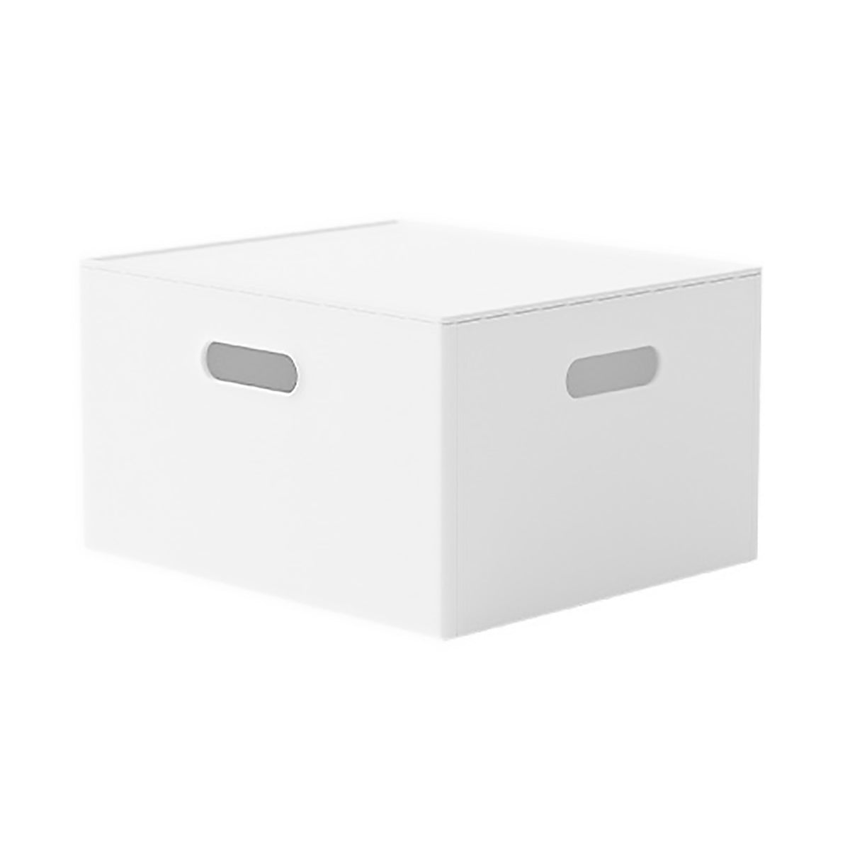 Portable White Storage Box with Handles Home Office