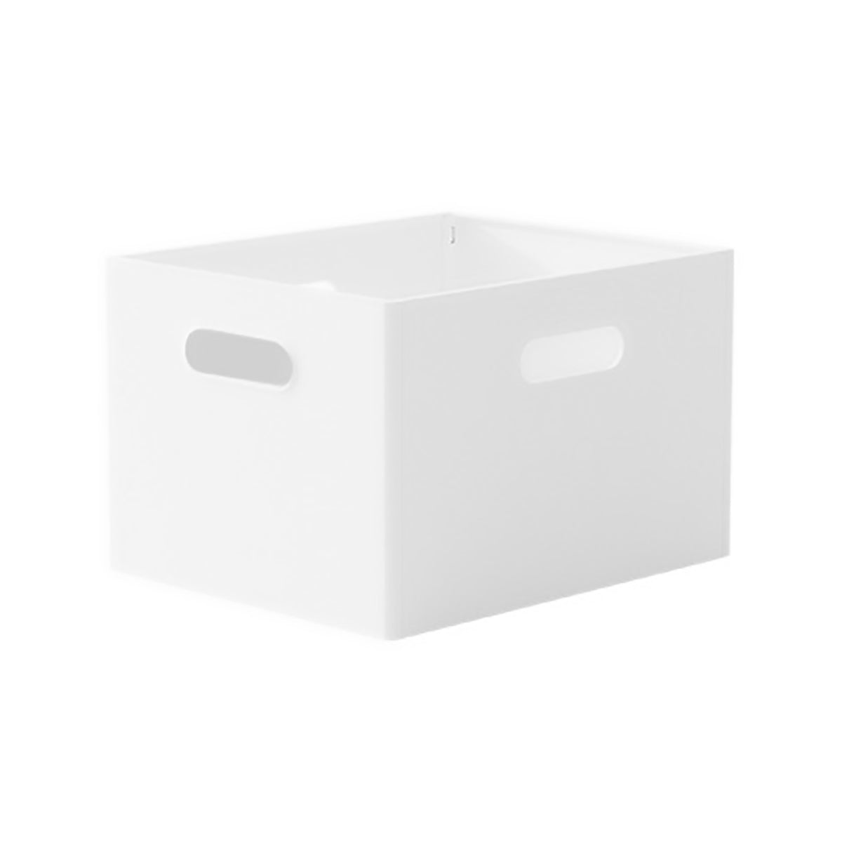Portable White Storage Box with Handles Home Office