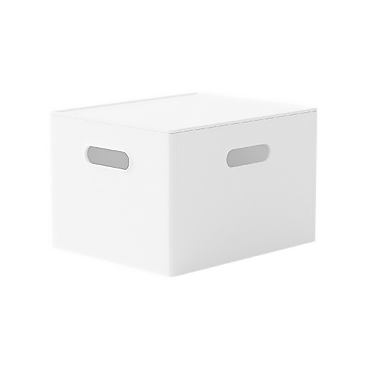 Portable White Storage Box with Handles Home Office