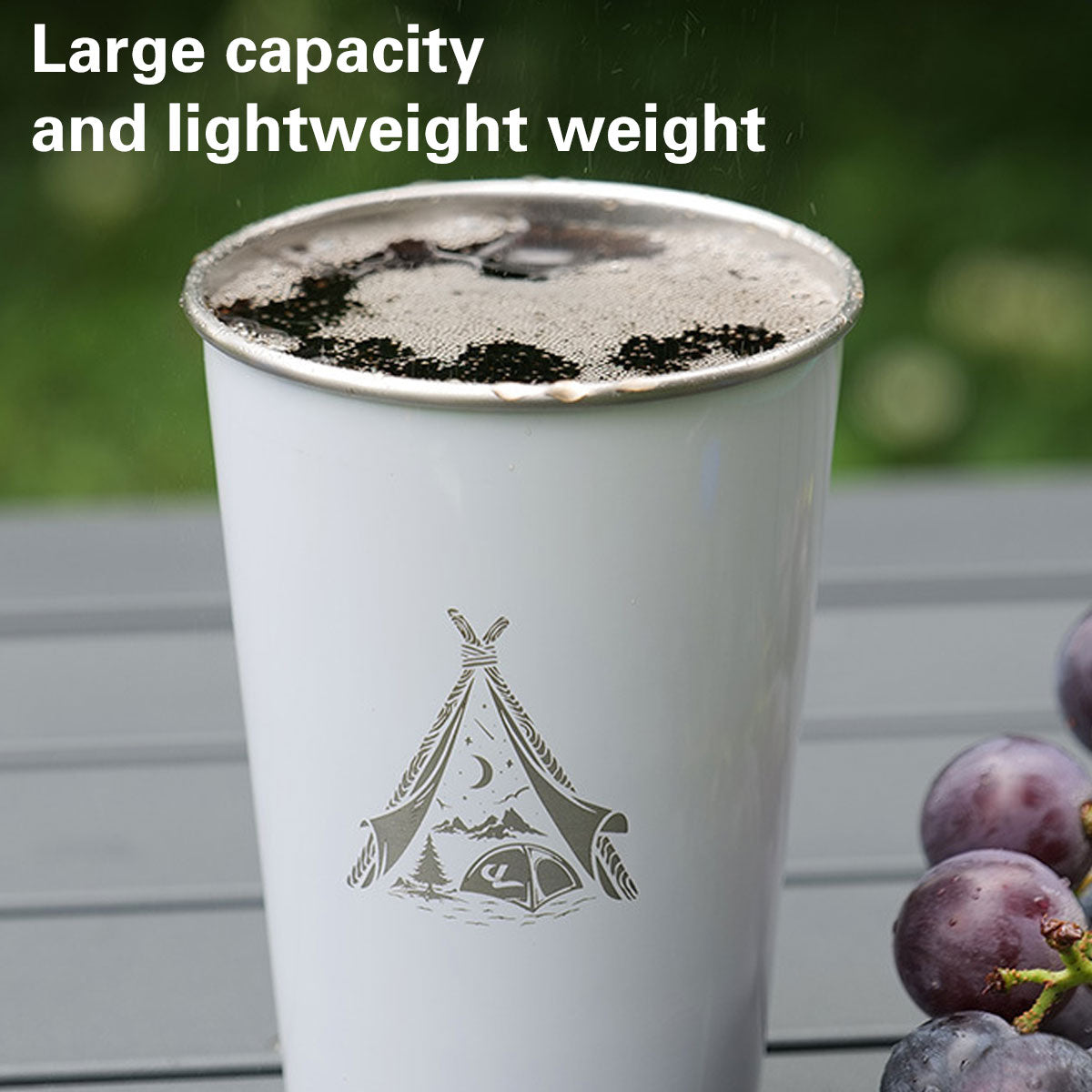 Set of 4 Outdoor 304 Stainless Steel Cups with Bag