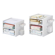 Desktop Pegboard Organiser Transparent Drawers