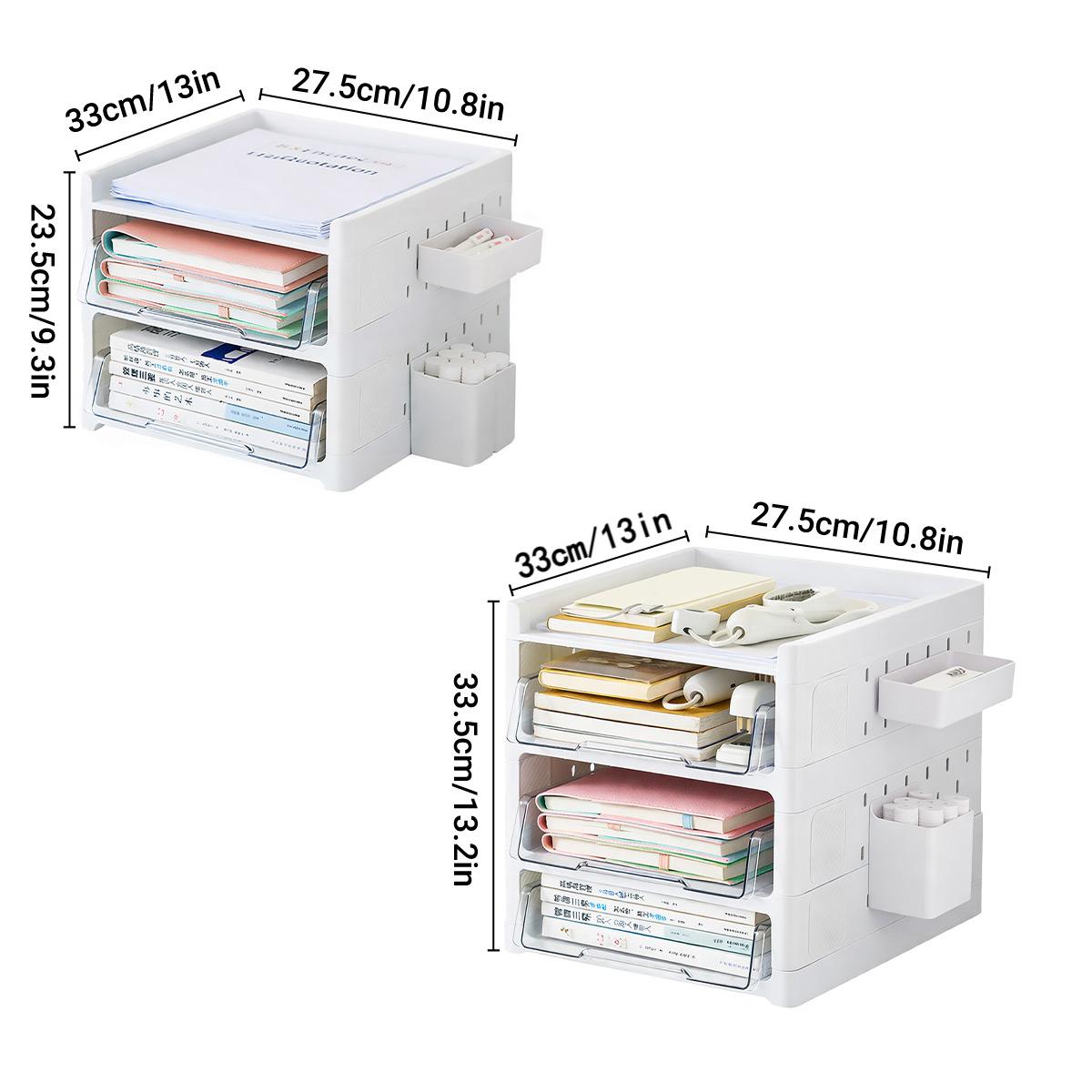 Desktop Pegboard Organiser Transparent Drawers