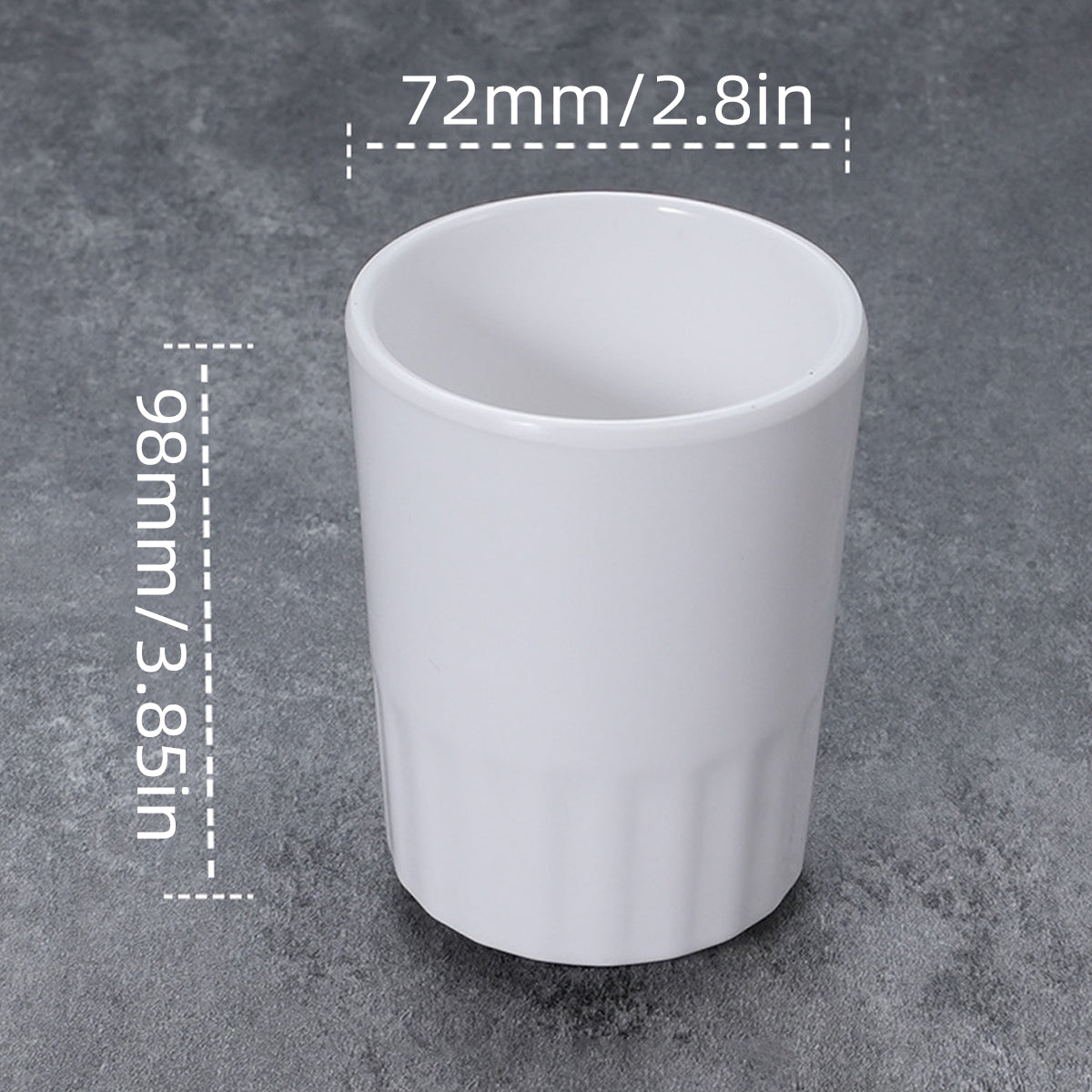 10pcs Shatterproof Melamine Tumbler Mugs in White