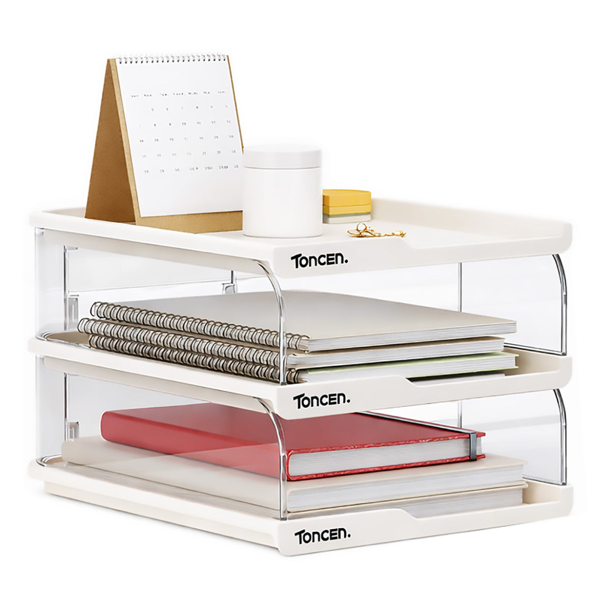 Stackable Desktop File Tray Organiser for A4 Documents