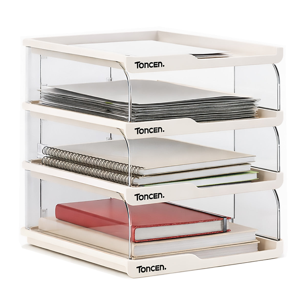 Stackable Desktop File Tray Organiser for A4 Documents