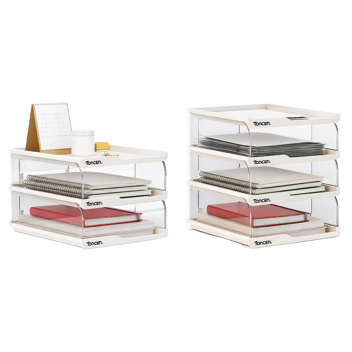 Stackable Desktop File Tray Organiser for A4 Documents