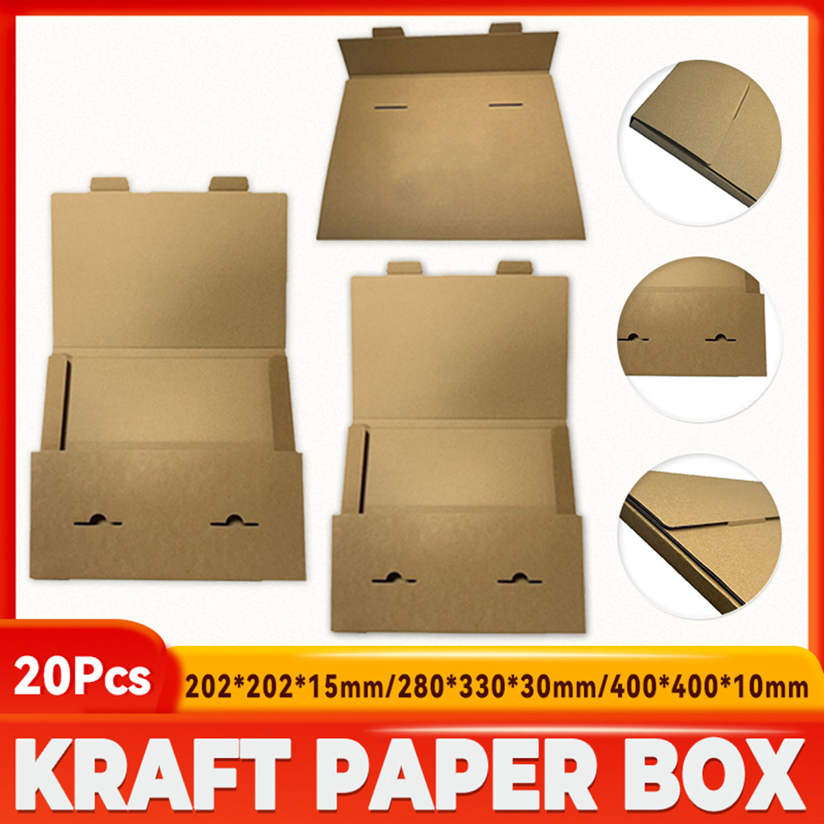 20 Pcs Kraft Paper Gift Boxes Small Cardboard Packaging