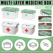 Transparent Medicine Cabinet with Dividers 2 Sizes
