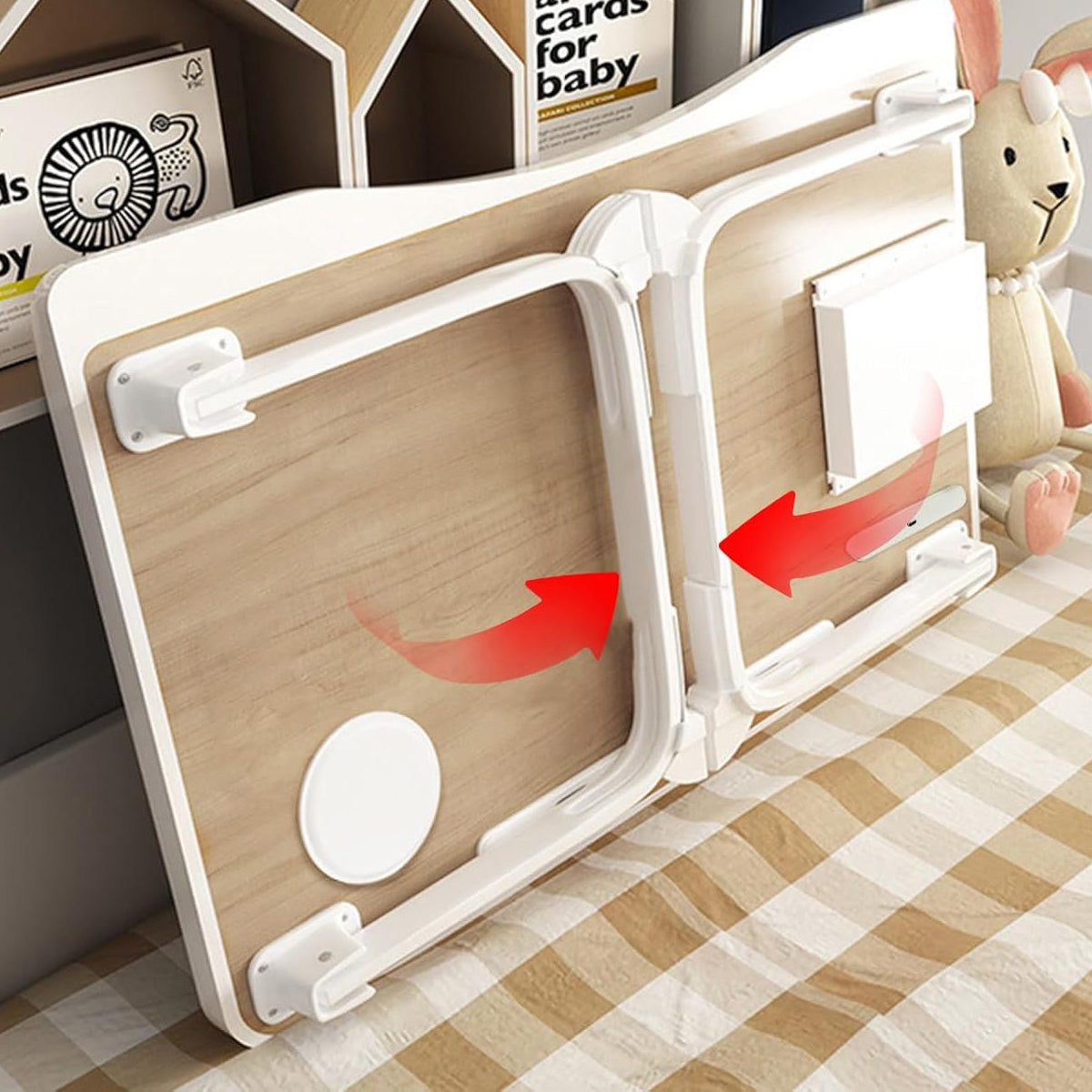 Folding Bed Desk Small Computer Table with Drawer for Study and Bedroom