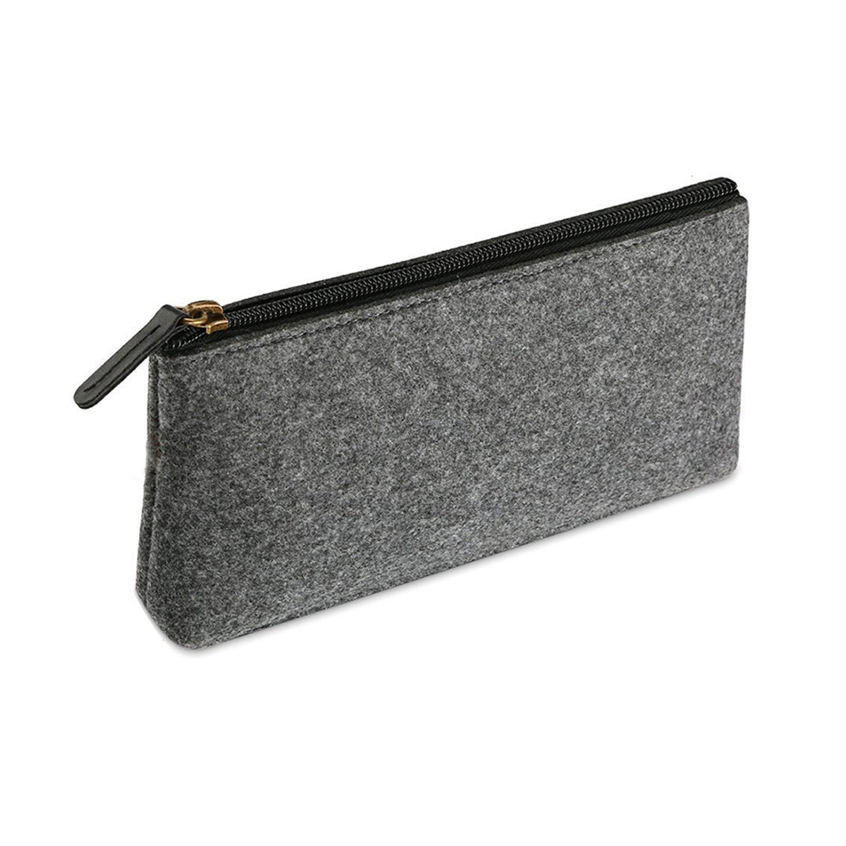10 Pcs Felt Pencil Case Set Large Capacity Grey Zipper