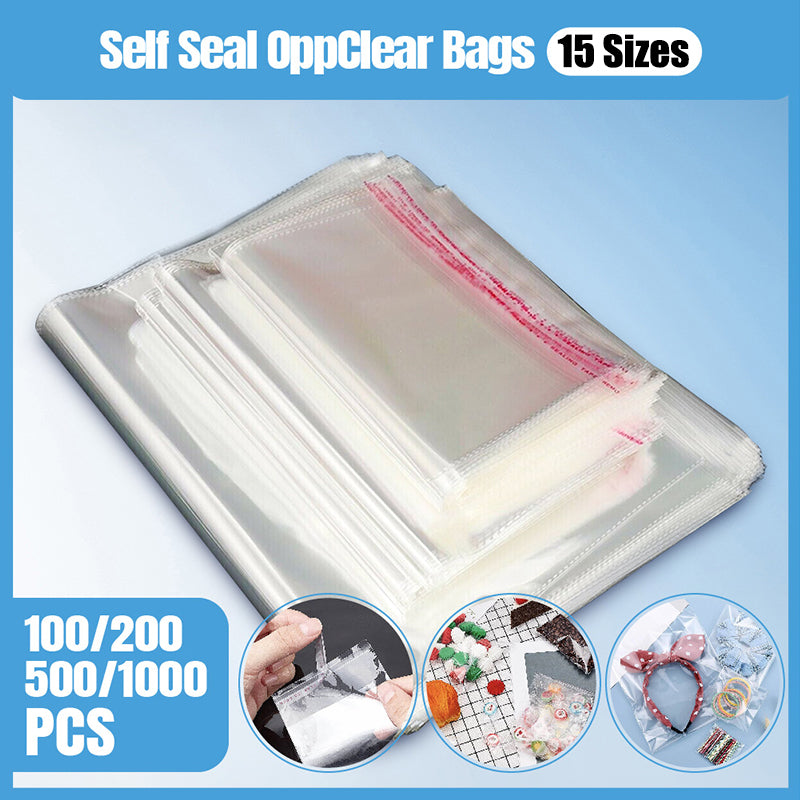 Self Seal Clear OPP Cellophane Bags Bulk Packaging