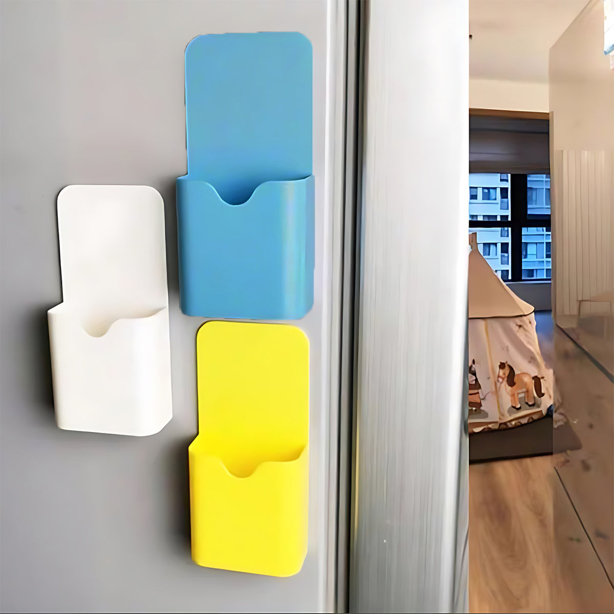 Magnetic Pen Holder Box Plastic Marker Organizer for Whiteboard or Fridge