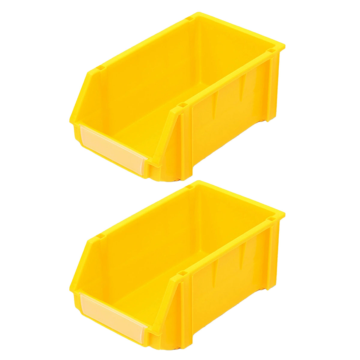 2pcs Slanted PE Storage Box with Label Clip