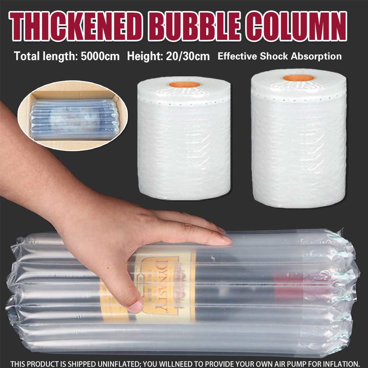 Thickened Bubble Column Cushion Packing Roll