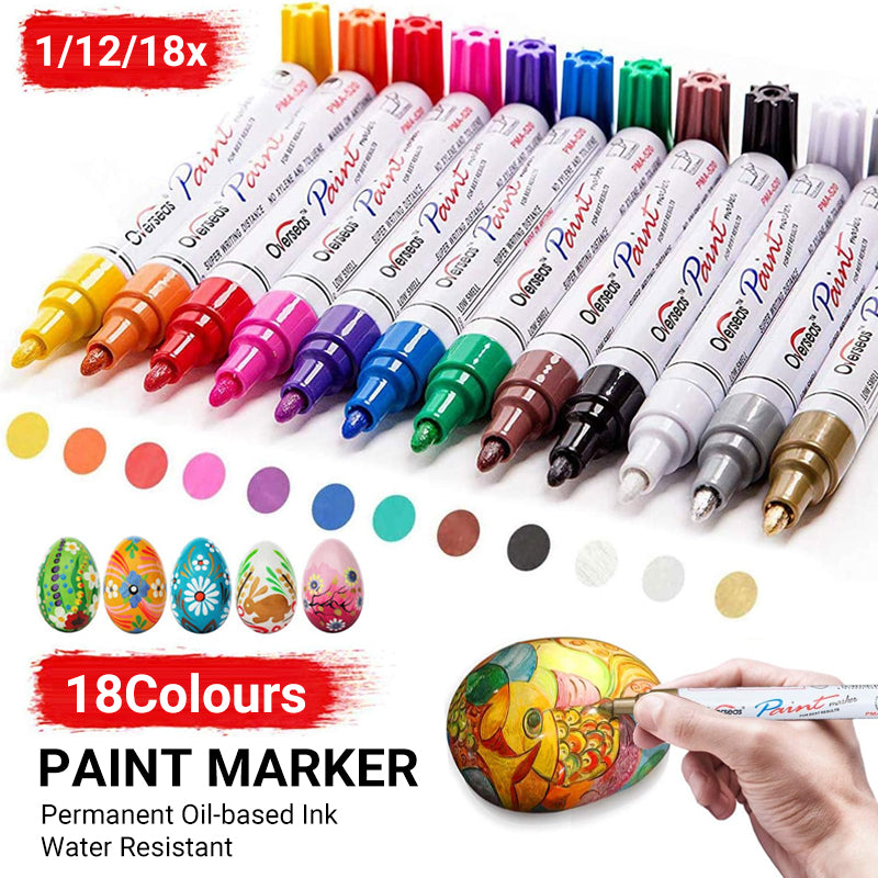 Paint Marker Pen Oil-Based Permanent for Tyre Glass Rubber