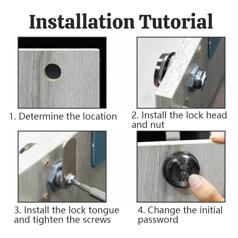 Digital Combination Cam Lock for Cabinet Drawer Security