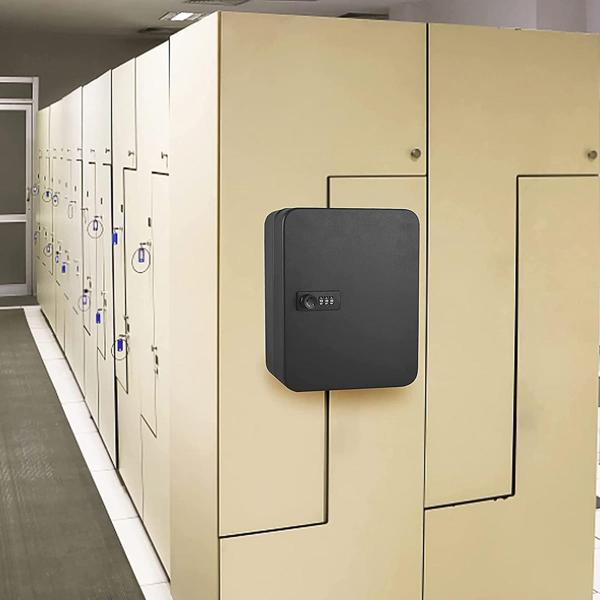 Wall-Mounted Key Box 3-Digit Password Lock 28 Keys