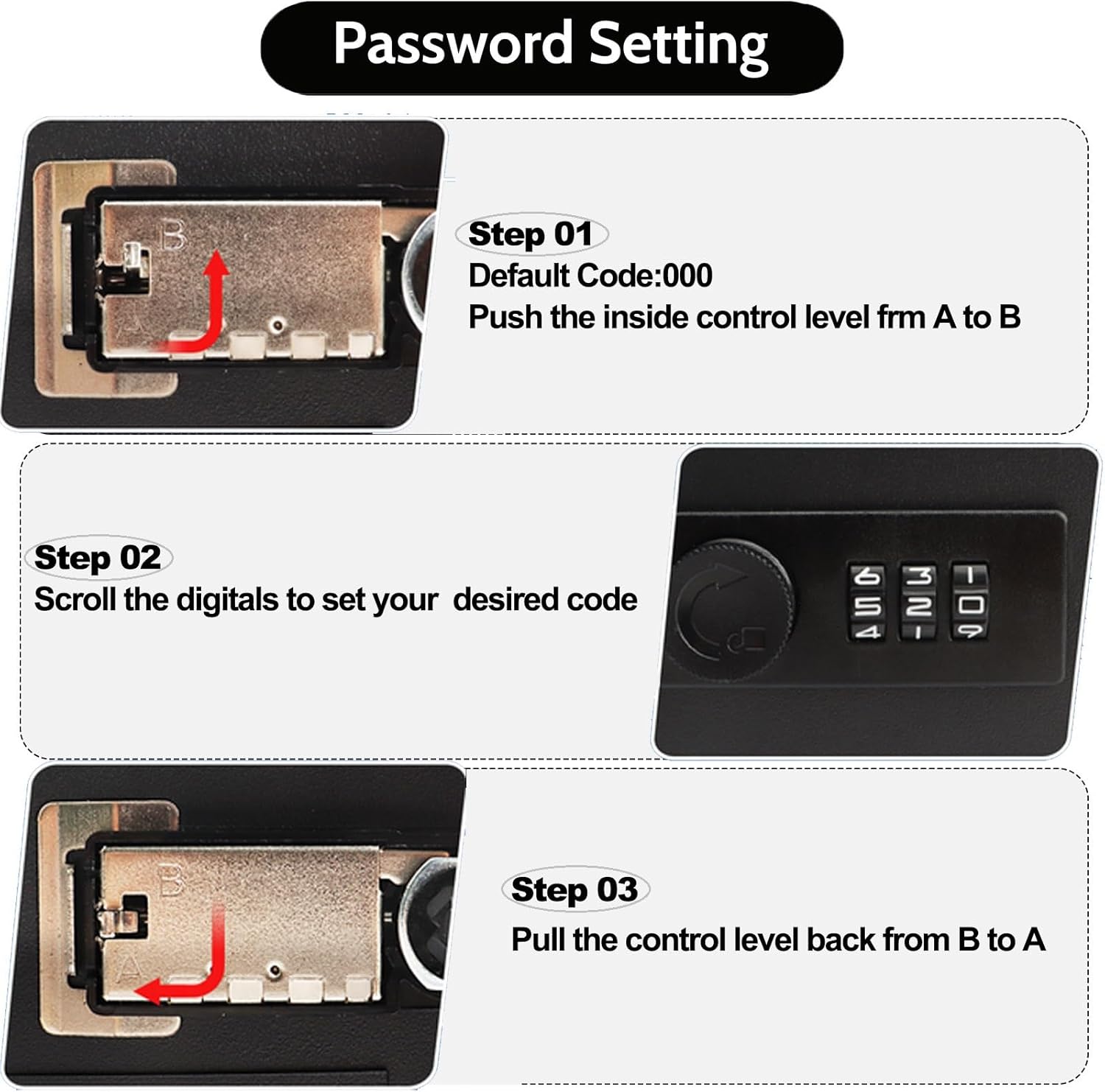 Wall-Mounted Key Box 3-Digit Password Lock 28 Keys
