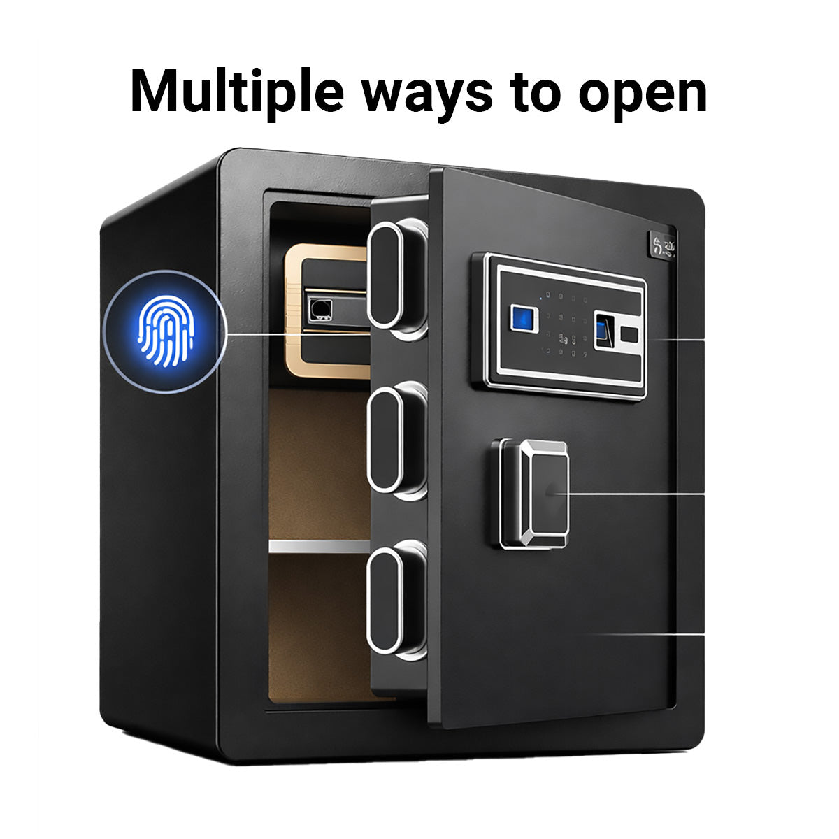 Fingerprint Steel Safe Box Passcode and Key Access