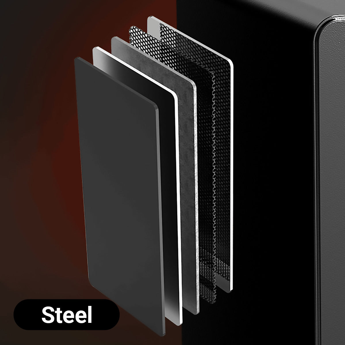 Fingerprint Steel Safe Box Passcode and Key Access