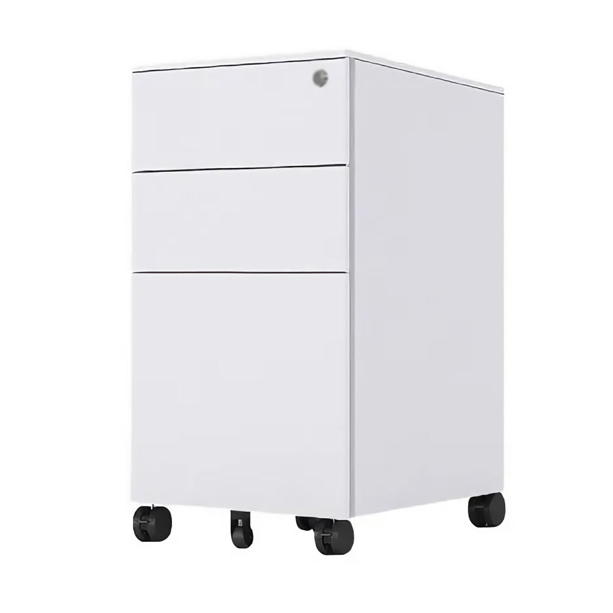 3-Tier Under Desk Storage Cabinet Lockable Drawer