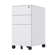 3-Tier Under Desk Storage Cabinet Lockable Drawer