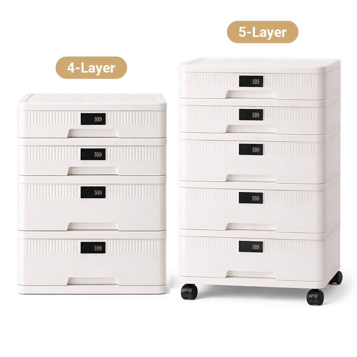 4-Tier Password Lock Storage Cabinet Digital Code