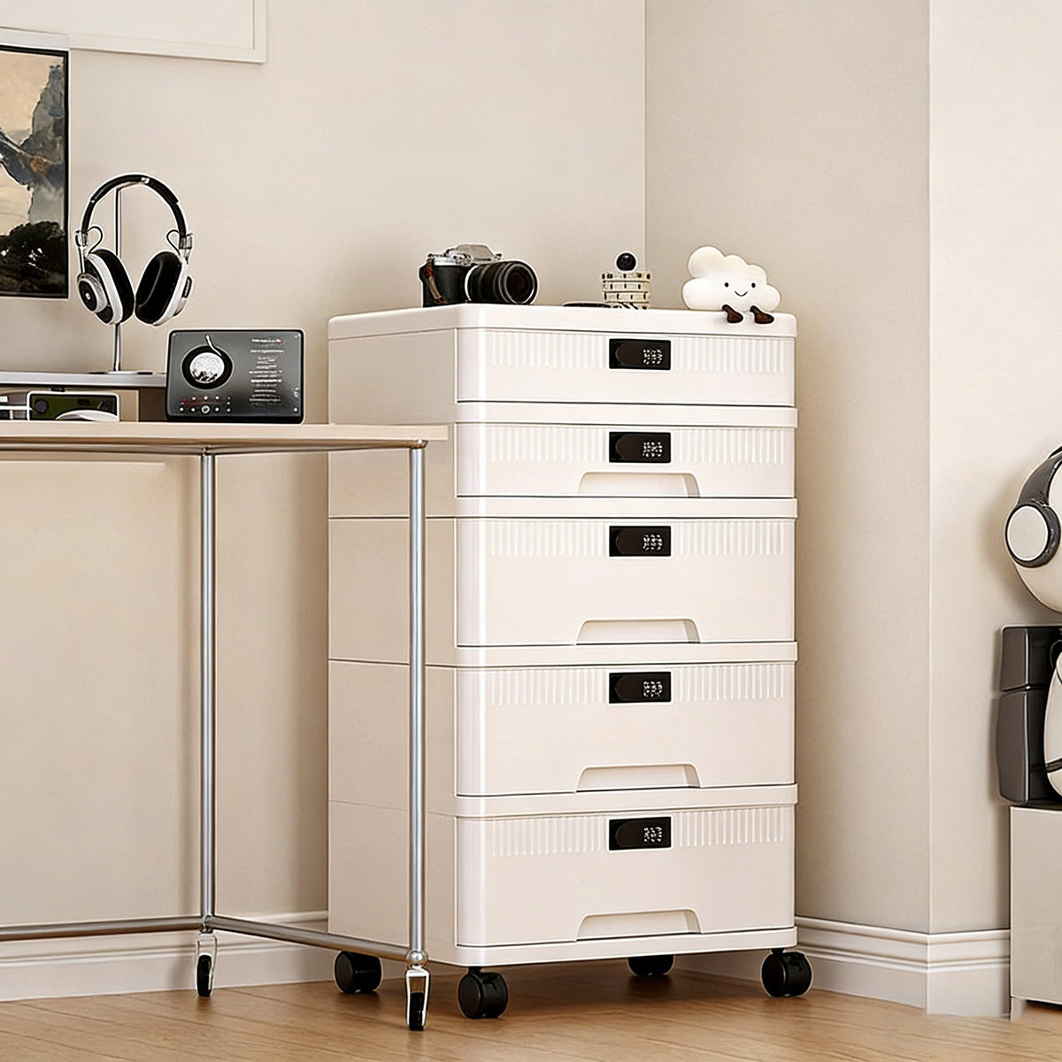 4-Tier Password Lock Storage Cabinet Digital Code