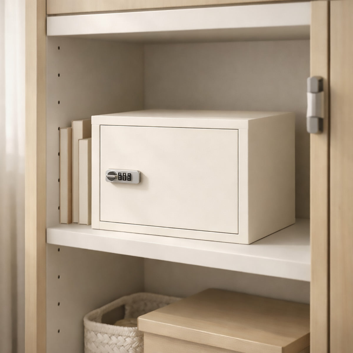 Desktop Lockable Cabinet with Combination Code Lock