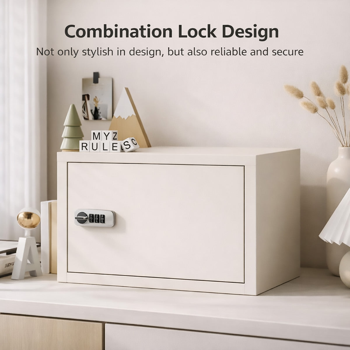 Desktop Lockable Cabinet with Combination Code Lock