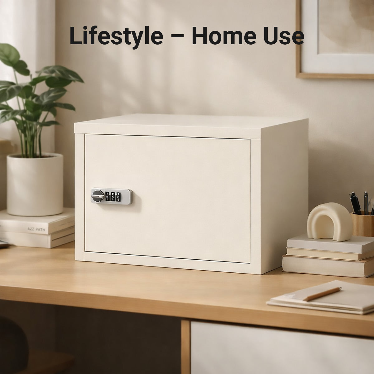Desktop Lockable Cabinet with Combination Code Lock