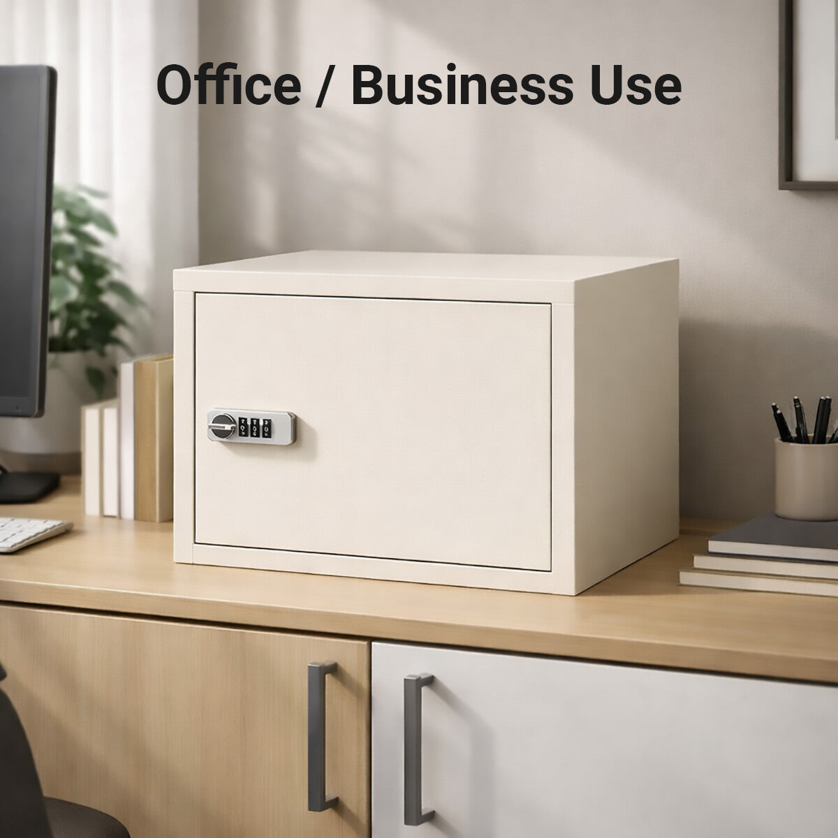 Desktop Lockable Cabinet with Combination Code Lock