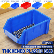 2pcs Slanted PE Storage Box with Label Clip