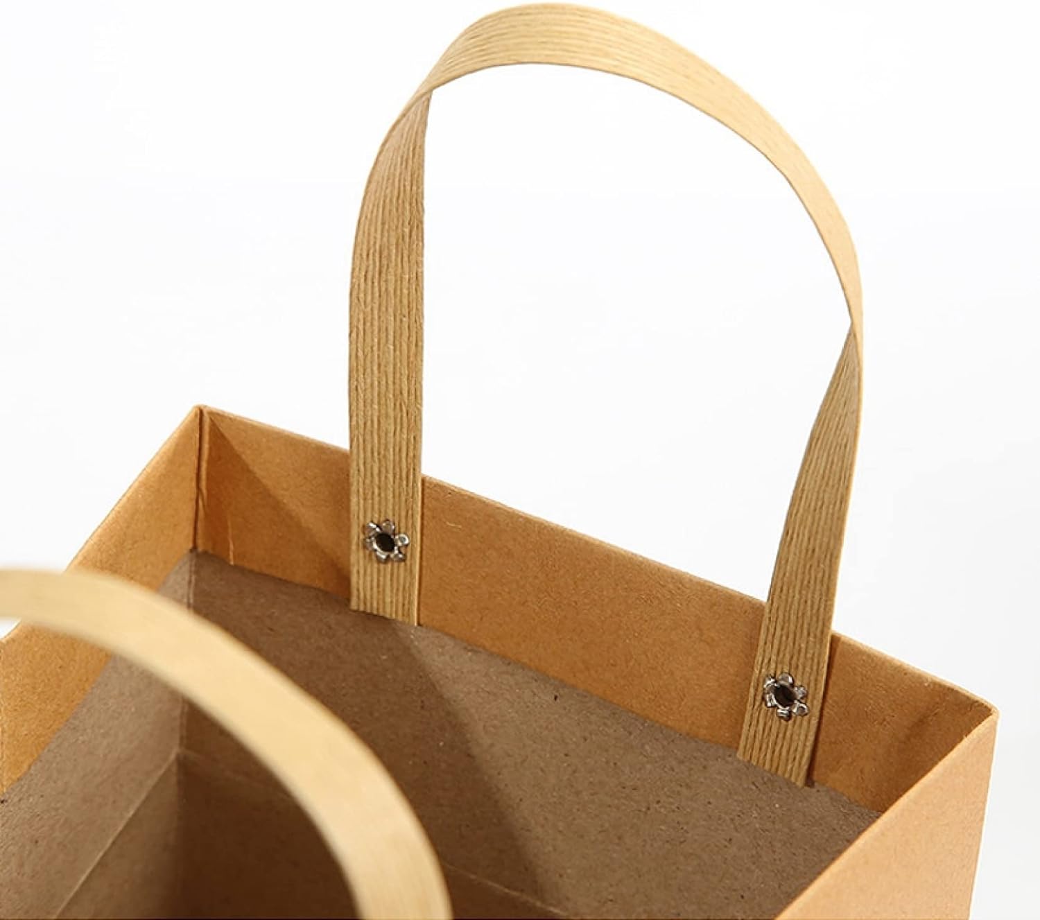 25pcs Square Kraft Paper Gift Bags in 3 Sizes