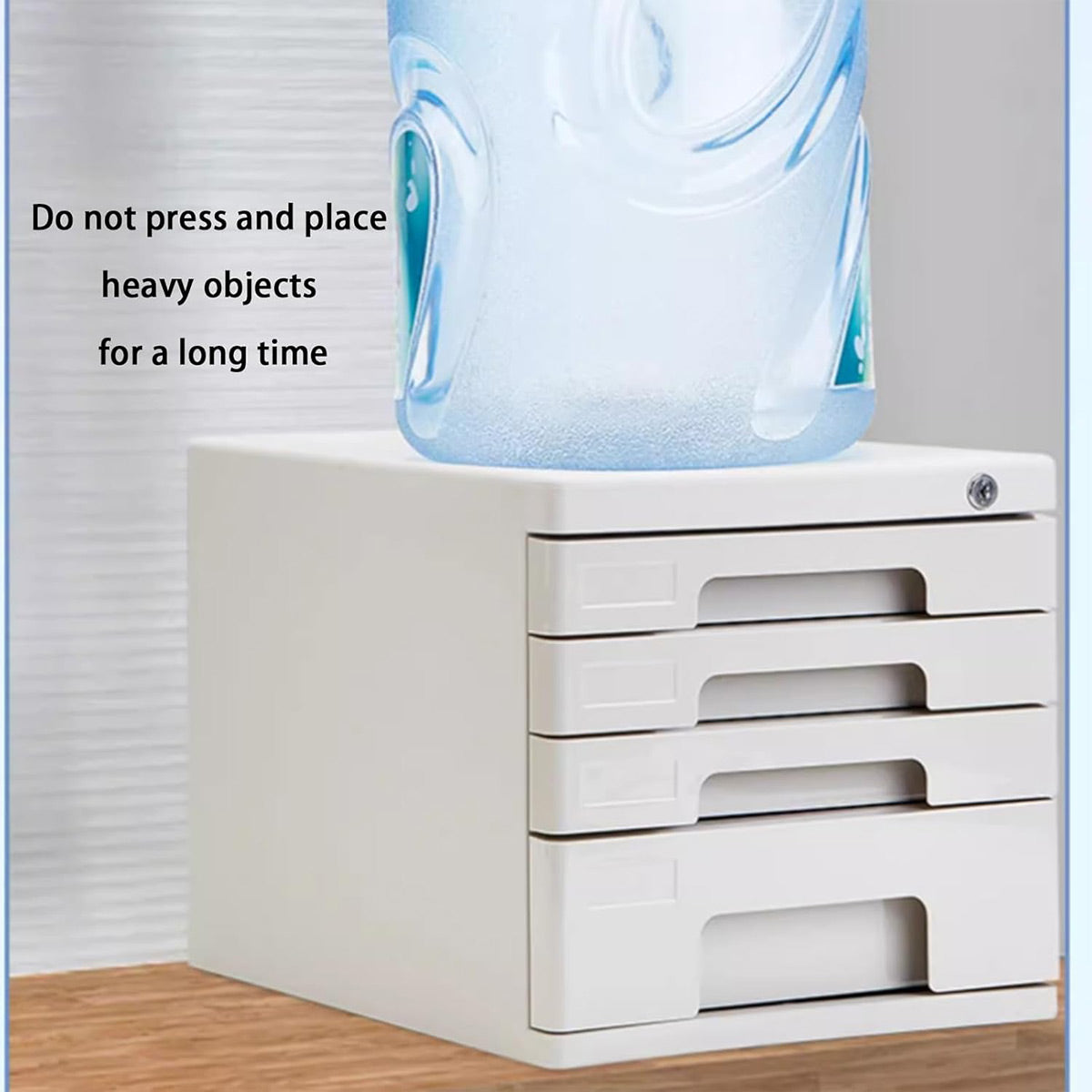 4-Tier Slim Filing Cabinet for Desktop A4 Letter Storage