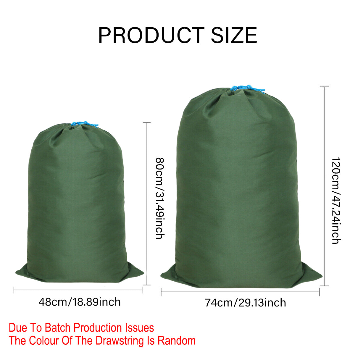 Canvas Drawstring Bag Large Storage Clothes Craft Army Green