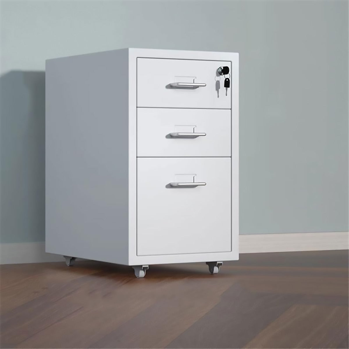 Lockable Mobile File Cabinet Steel for Home Office