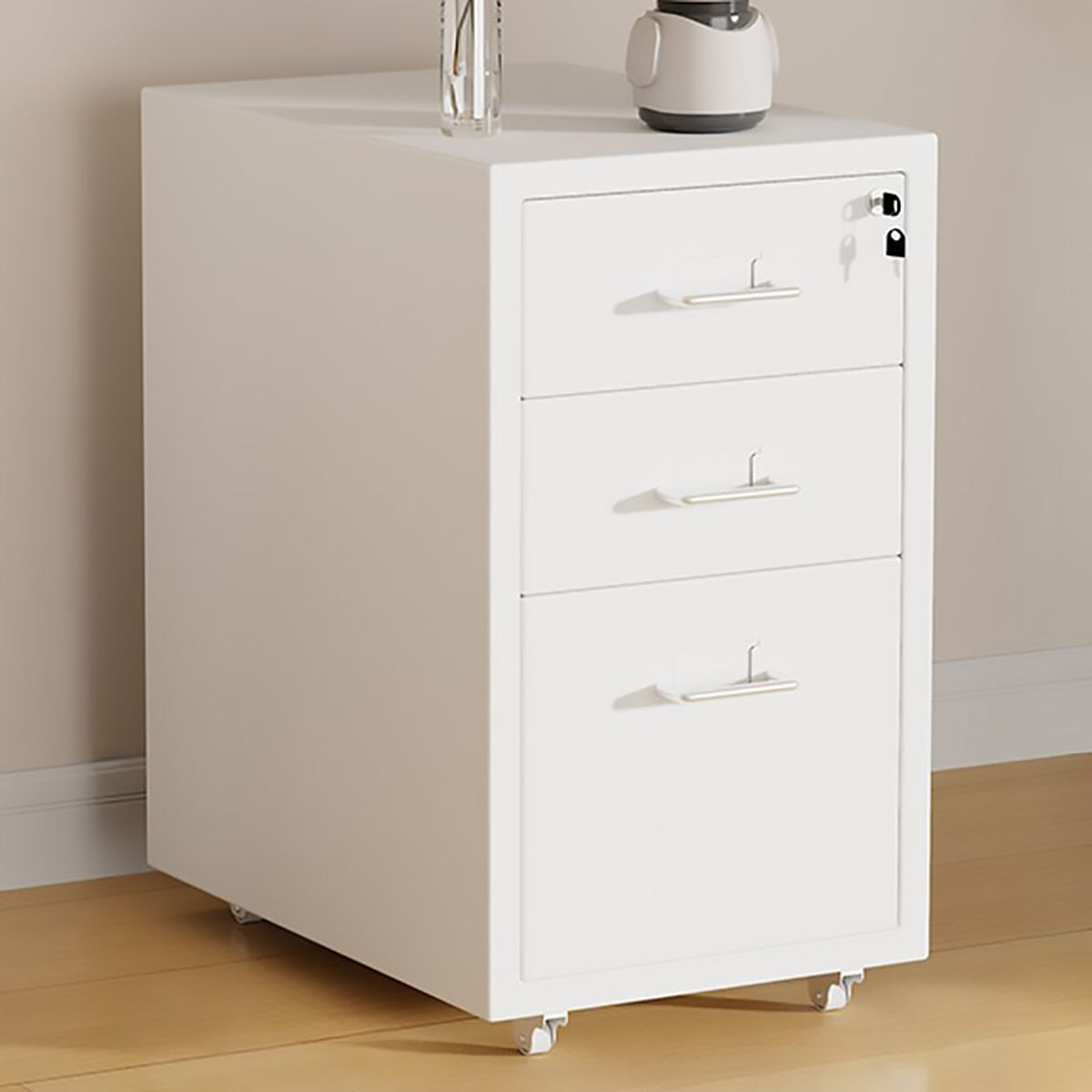 Lockable Mobile File Cabinet Steel for Home Office