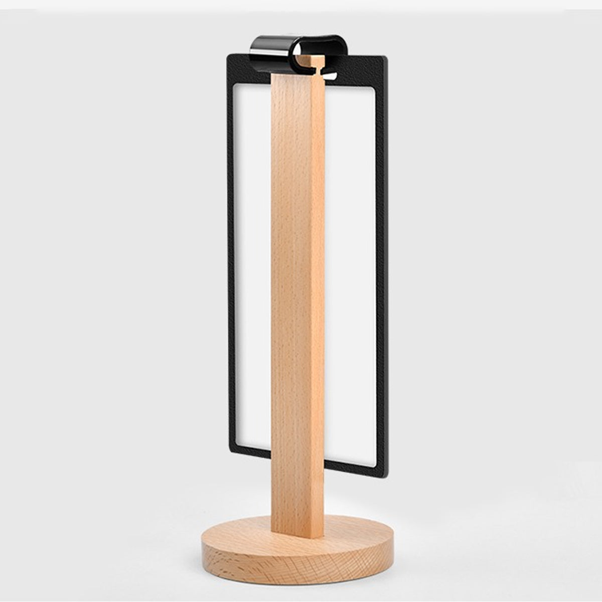 Wooden Tabletop Menu Holder Stand with Lock