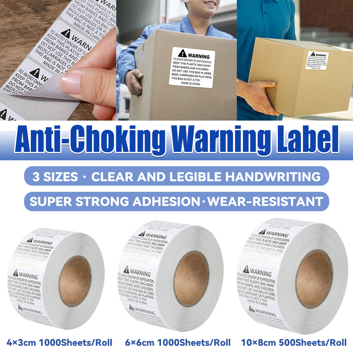 Anti-Choking Warning Labels for Plastic Bags