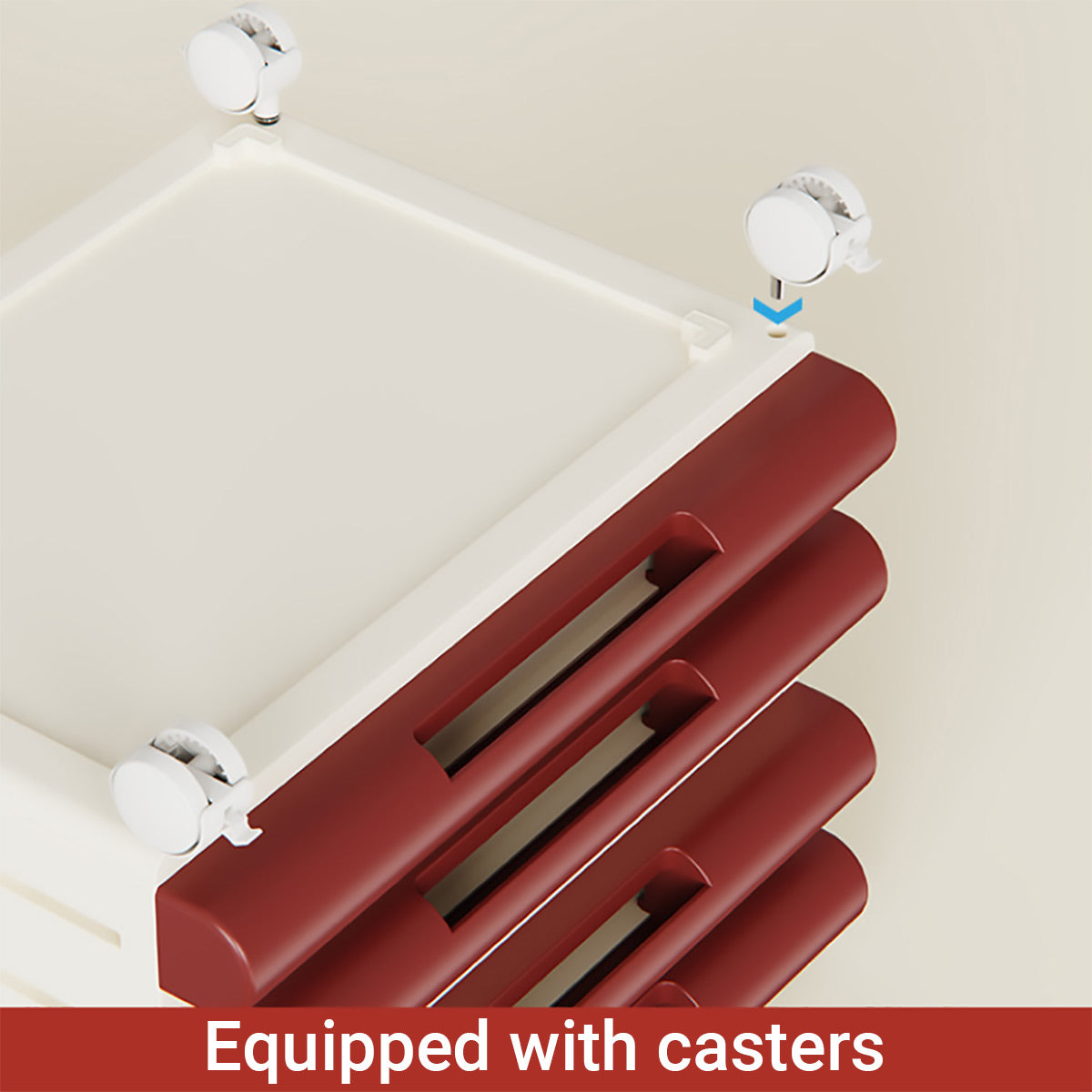 8-Tier Portable File Cabinet with Wheels for A4
