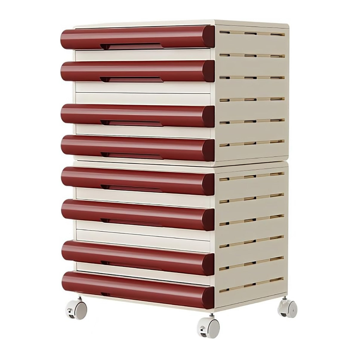 8-Tier Portable File Cabinet with Wheels for A4
