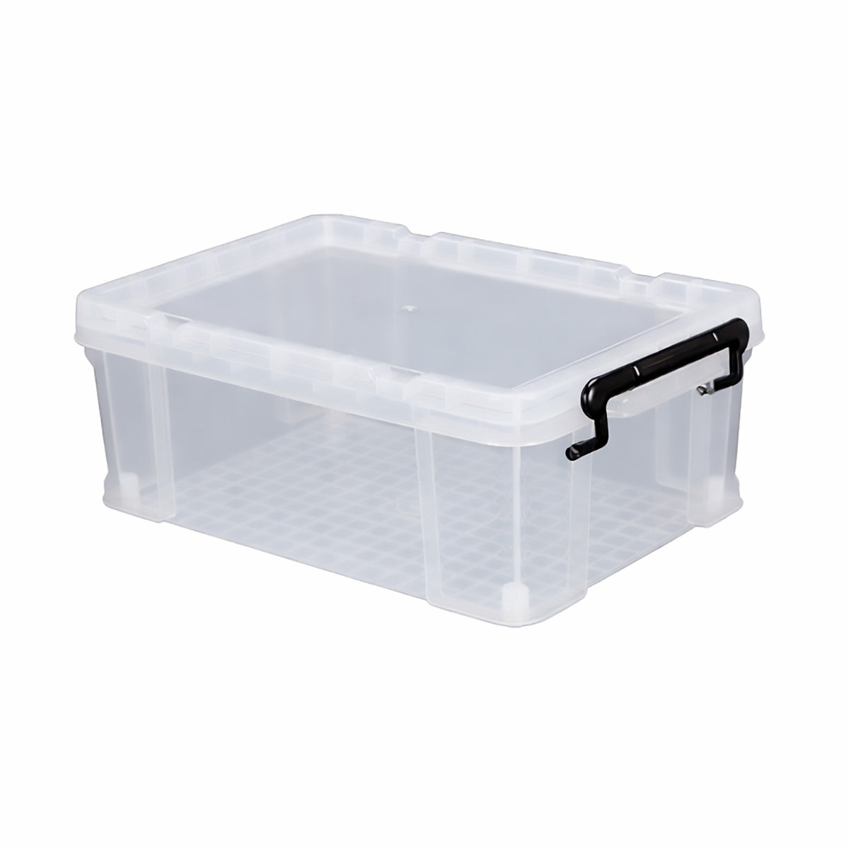 25L Clear Storage Box with Black Latches Handle