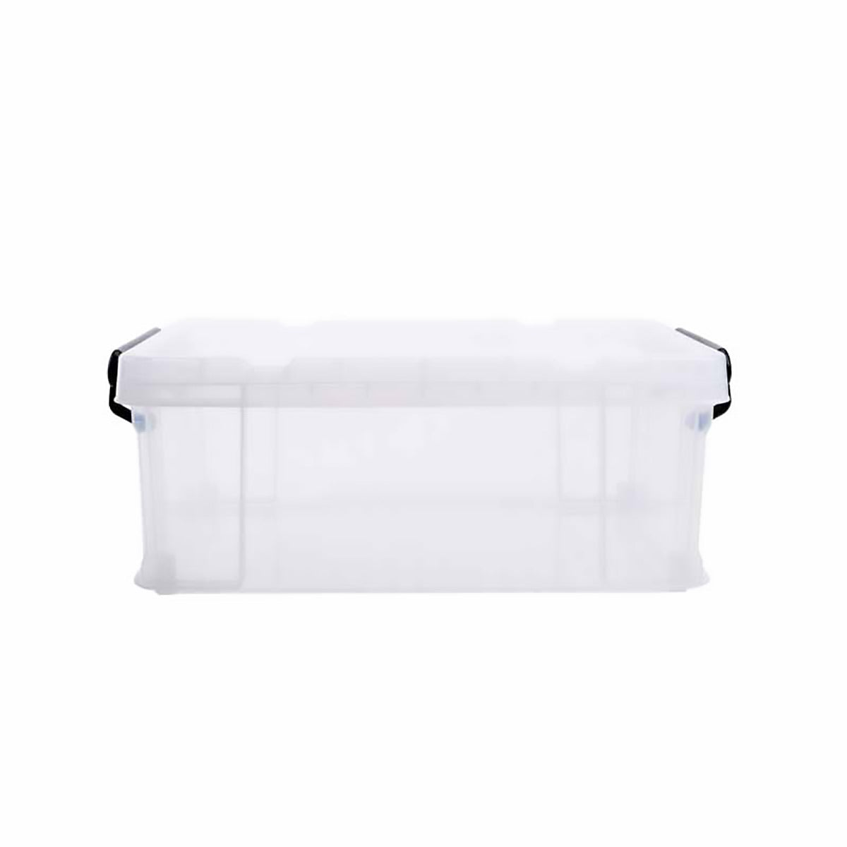 25L Clear Storage Box with Black Latches Handle
