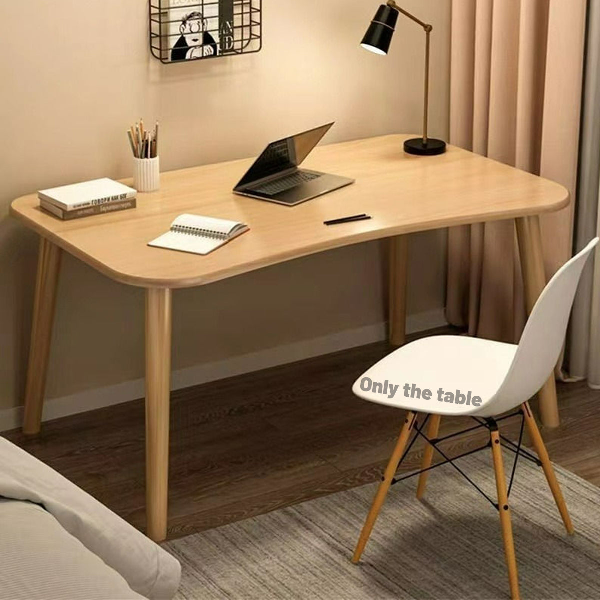 Simple Home Office Desk with Space Saving Compact Design