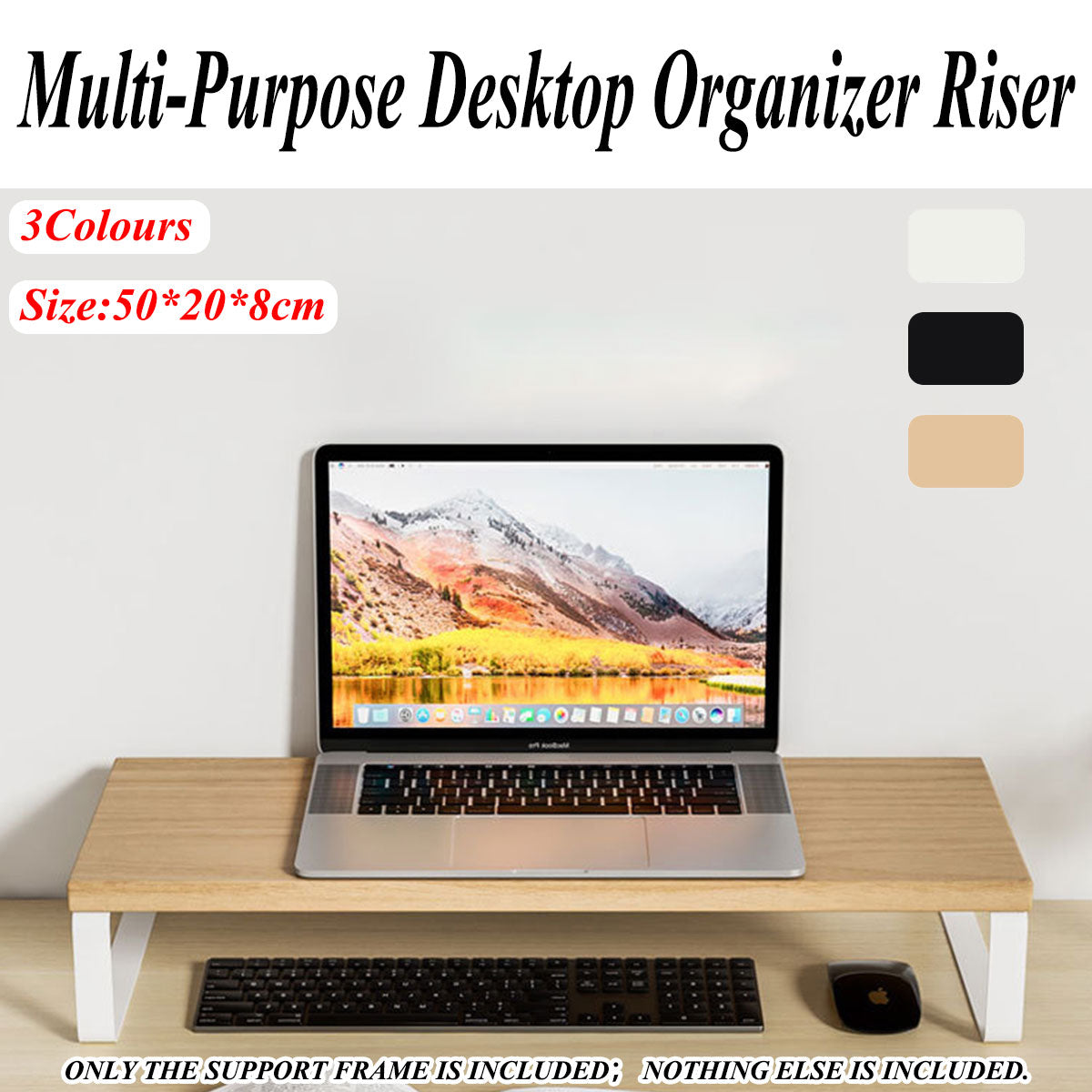 Monitor Stand Riser with Under-Shelf Storage