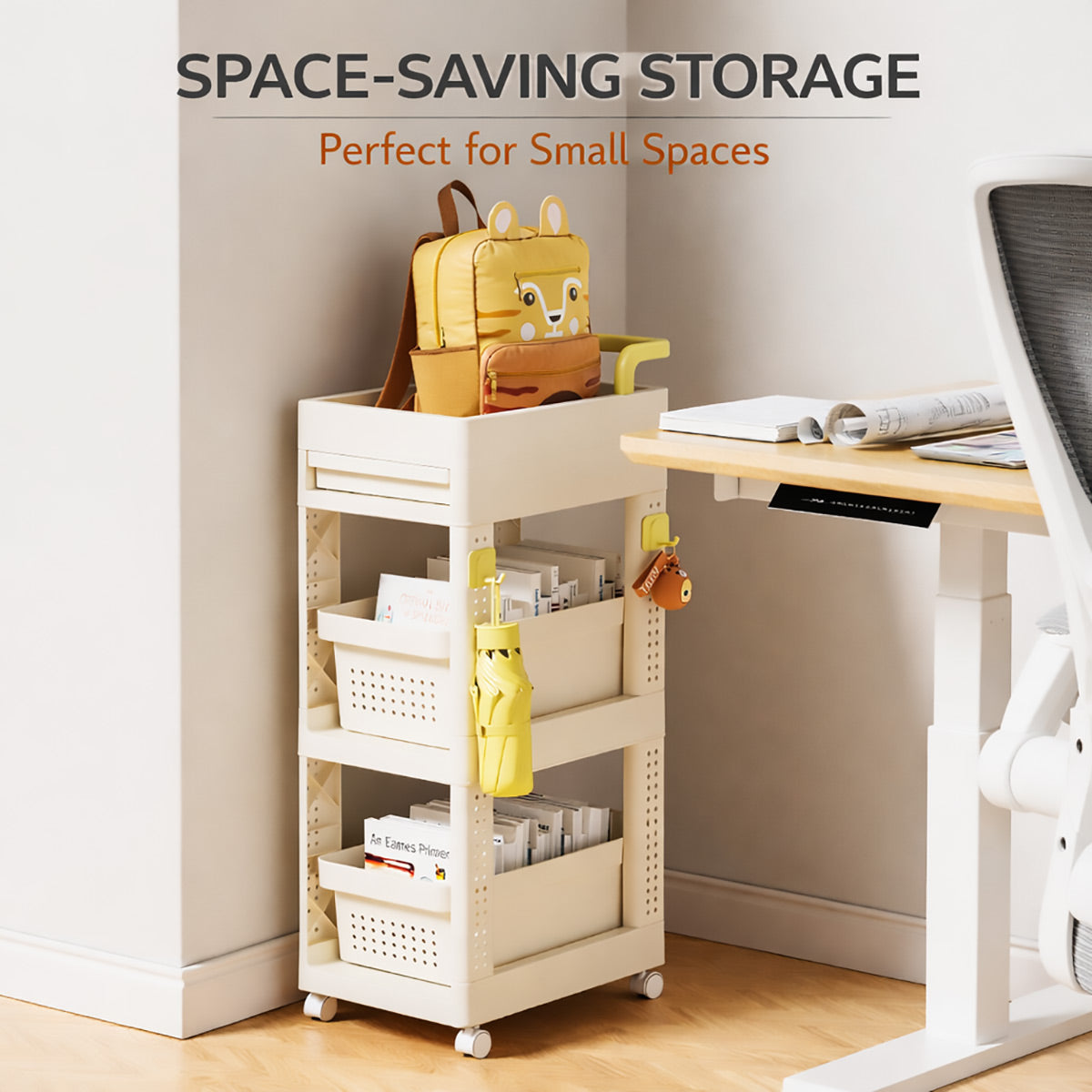 Multi Function Rolling Storage Cart 2-4 Tier