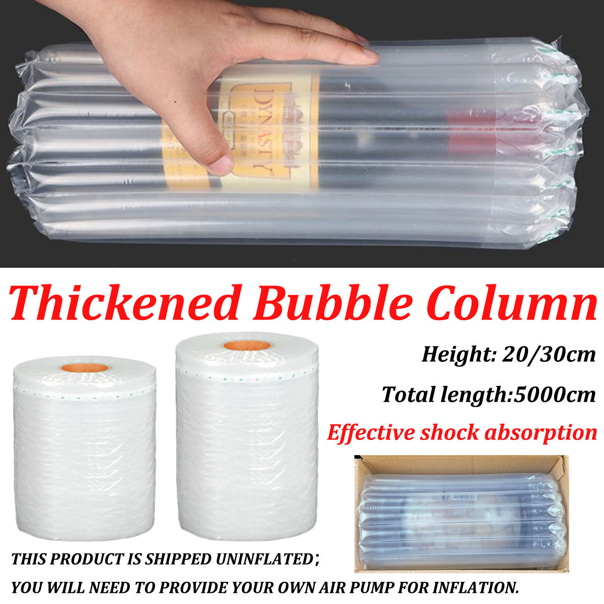 Thickened Bubble Column Cushion Packing Roll