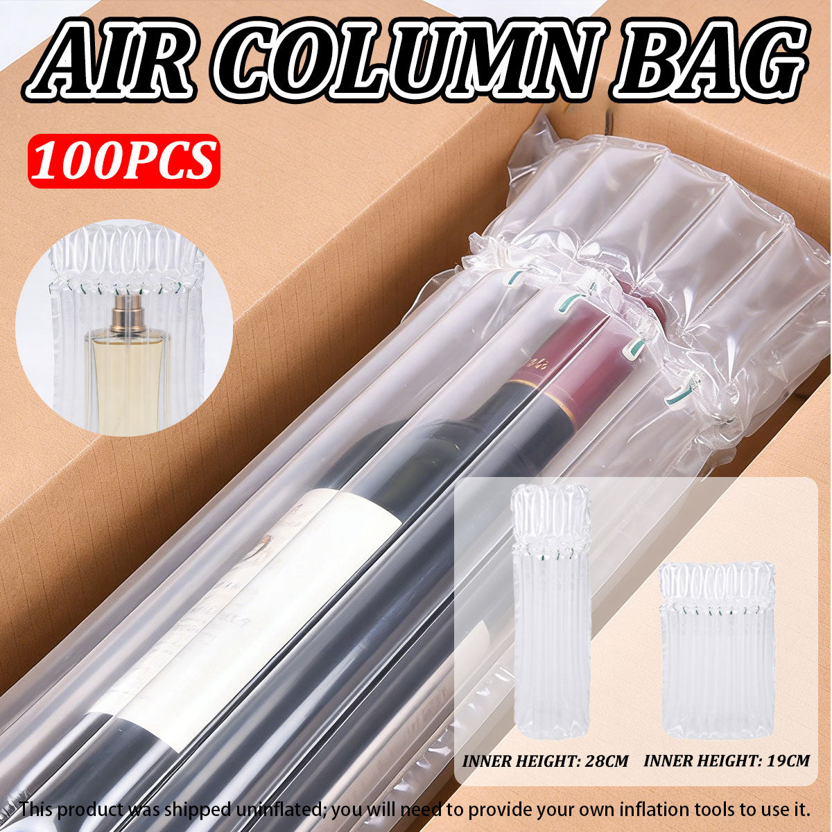 100pcs Clear Air Column Bags Shockproof