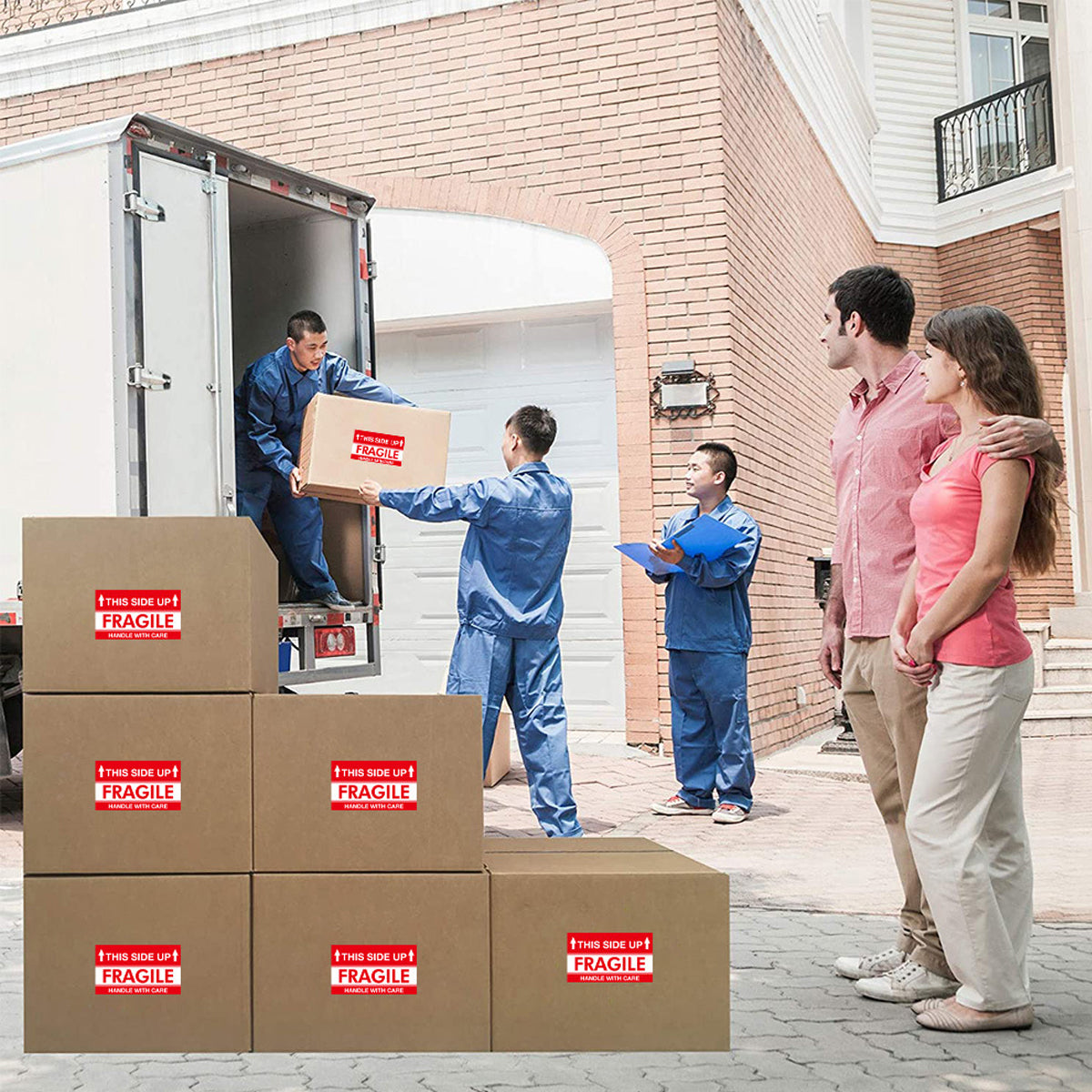 500PCS Fragile Stickers Careful Shipping Labels for Packaging Protection Roll